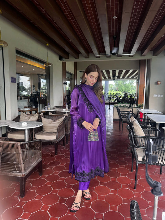 Rich Purple Silk Set – Sheesha Silk Luxury