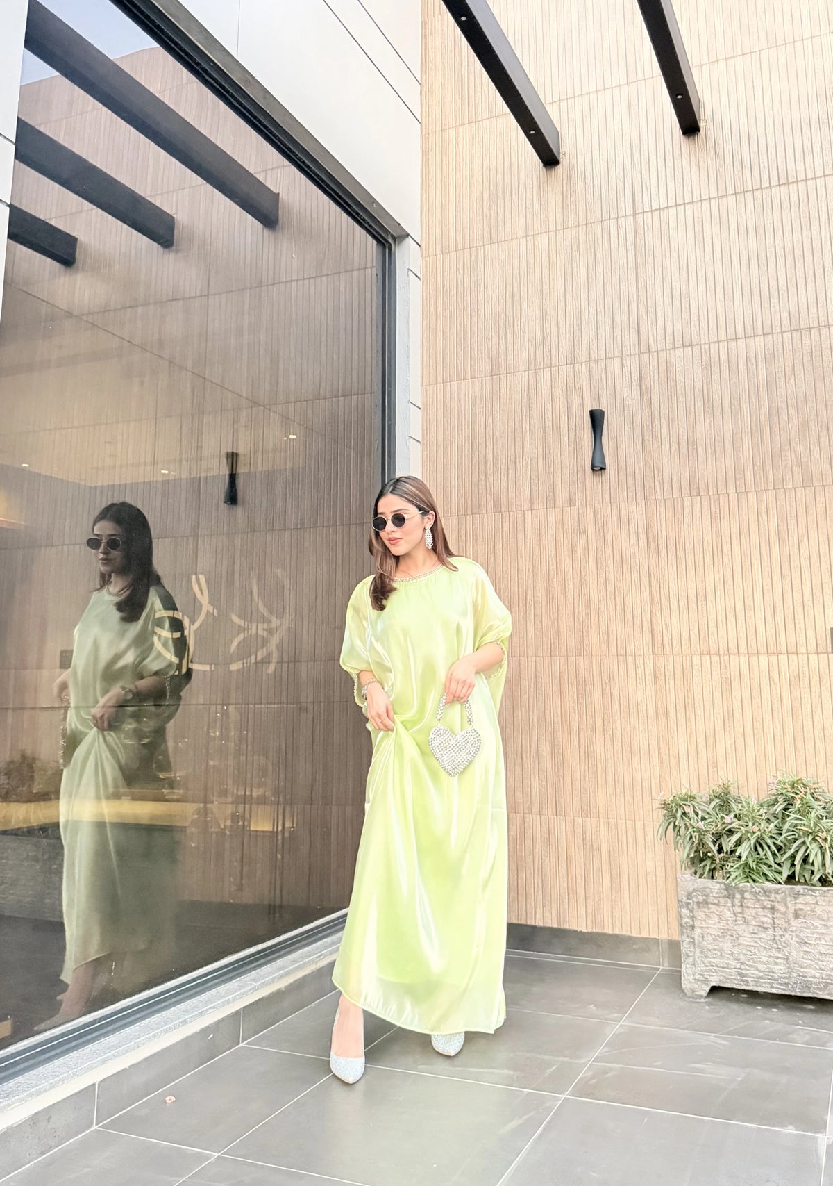 Mint Green Silk Gown Kaftan – Sheesha Silk Elegance