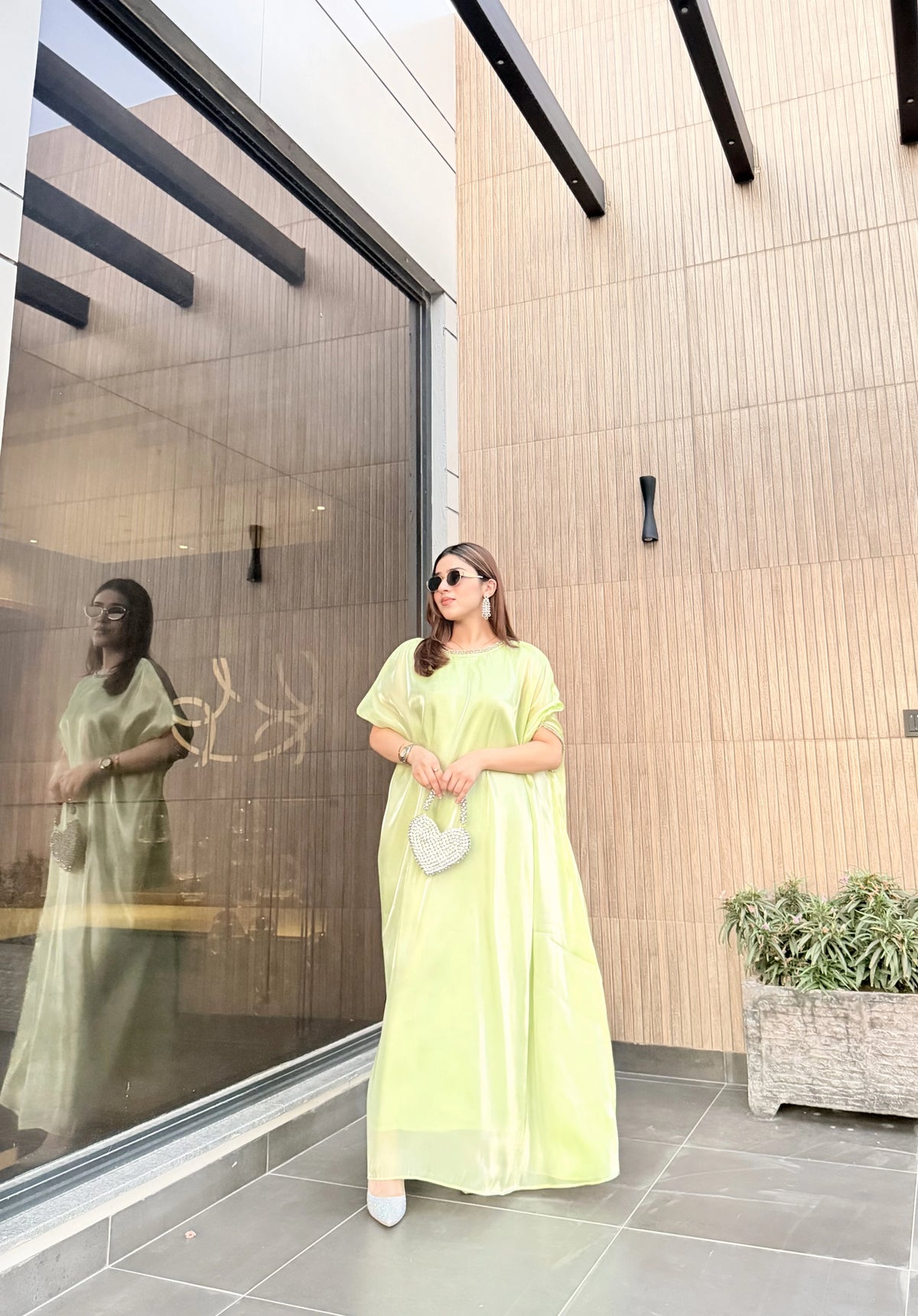 Mint Green Silk Gown Kaftan – Sheesha Silk Elegance