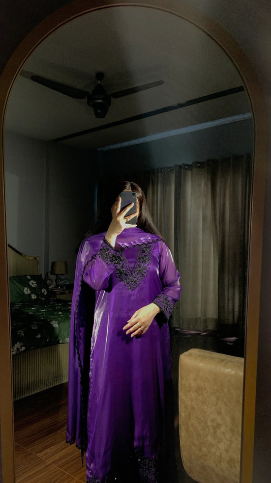 Rich Purple Silk Set – Sheesha Silk Luxury
