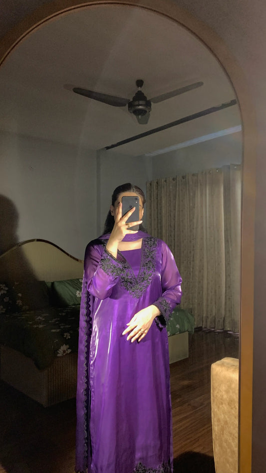 Rich Purple Silk Set – Sheesha Silk Luxury