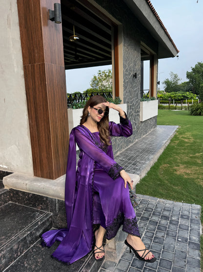 Rich Purple Silk Set – Sheesha Silk Luxury
