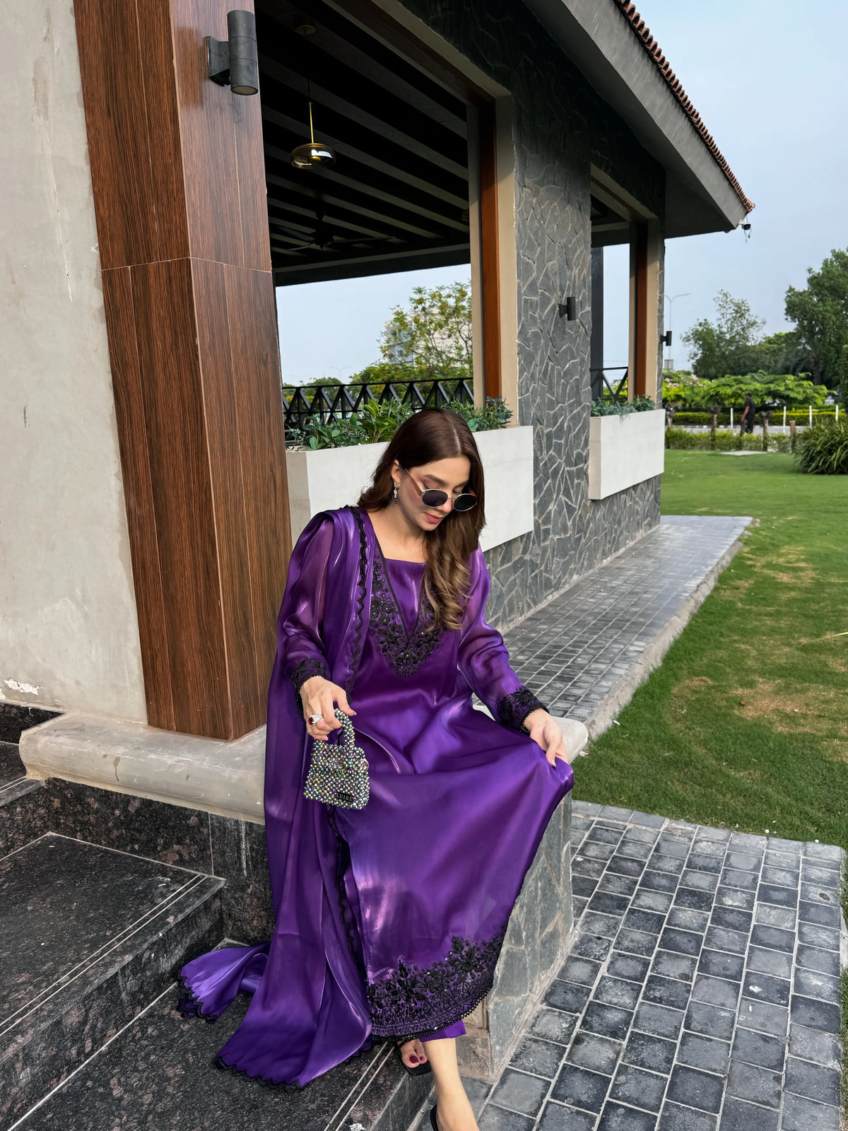Rich Purple Silk Set – Sheesha Silk Luxury