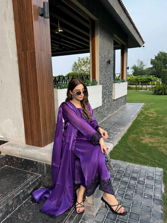 Rich Purple Silk Set – Sheesha Silk Luxury