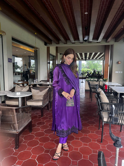 Rich Purple Silk Set – Sheesha Silk Luxury