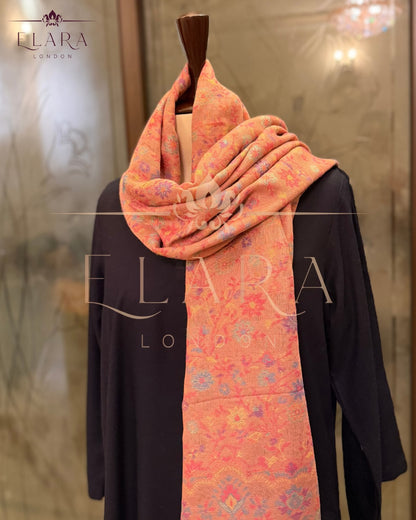 Navy blue co-ord set in plain Dhanak fabric with wide collar