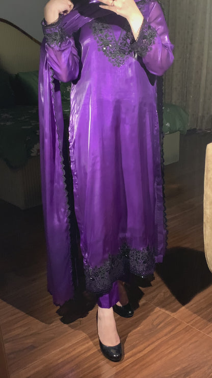 Rich Purple Silk Set – Sheesha Silk Luxury