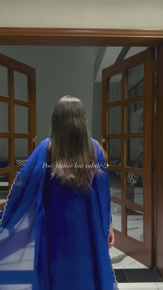 Royal Blue Silk Set – Sheesha Silk Luxury